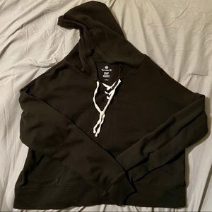 Cropped sweatshirt hoodie